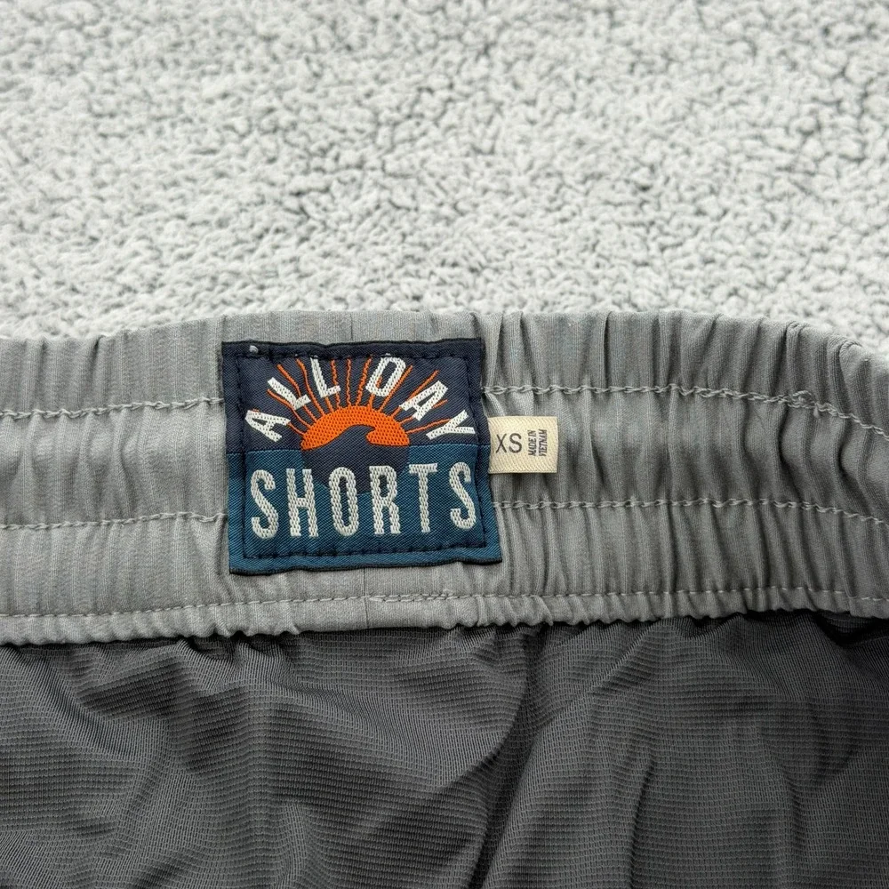 Faherty All Day Shorts Mens XS Light Gray Drawstring Lined Performance Stretch